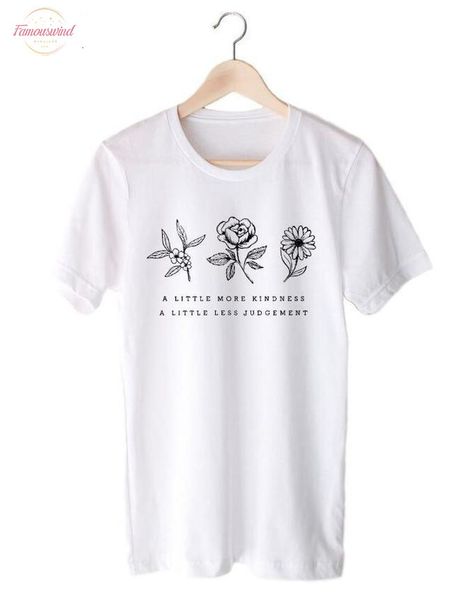 a little more kindness a little less judgement t shirt flowers t shirt save planet tshirt women tees womans fashion letter clothes, White
a little more kindness a little less judgement t shirt flowers t shirt save planet tshirt women tees womans fashion letter clothes, White