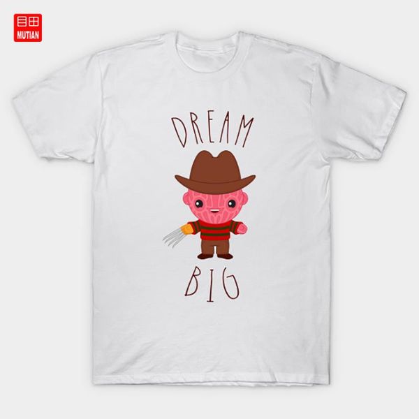 men's t-shirts dream big t-shirt follow your dreams nightmare on elm street, White;black
men's t-shirts dream big t-shirt follow your dreams nightmare on elm street, White;black
