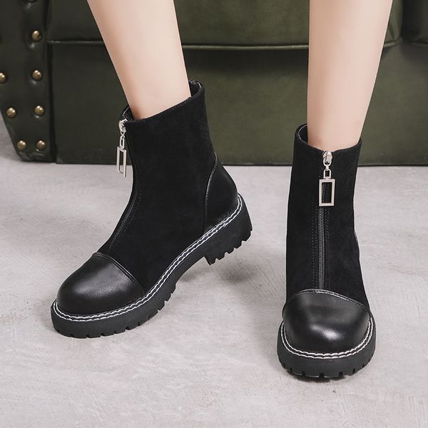 lace up women's rubber boots fashion womens shoes 2019 booties ladies round toe low heels booties winter footwear boots-women, Black
lace up women's rubber boots fashion womens shoes 2019 booties ladies round toe low heels booties winter footwear boots-women, Black