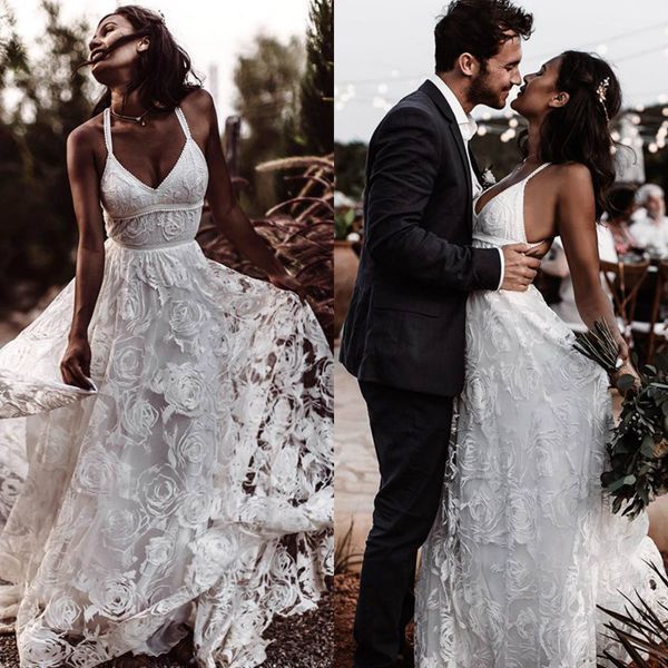 2020 a line bridal gowns sling lace appliques beading backless wedding dresses split sweep train vestidos de novia, White
2020 a line bridal gowns sling lace appliques beading backless wedding dresses split sweep train vestidos de novia, White