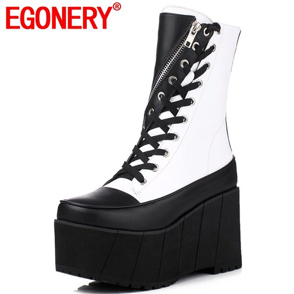 egonery retro rock woman mid calf boots wedges winter plush boots super high heel 9cm punk dancing party cross-tied shoes 33-41, Black
egonery retro rock woman mid calf boots wedges winter plush boots super high heel 9cm punk dancing party cross-tied shoes 33-41, Black