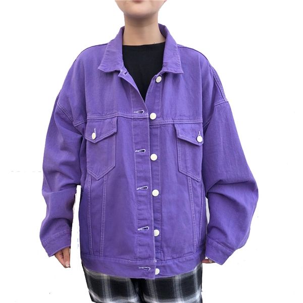 spring vintage bf loose denim jacket women's harajuku purple jeans jacket short streetwear jeans casual windbreaker, Black;brown
spring vintage bf loose denim jacket women's harajuku purple jeans jacket short streetwear jeans casual windbreaker, Black;brown