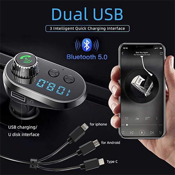 12-24v bluetooth 5.0 car kit fm transmitter usb audio mp3 music player 5v/3.1a support usb disk/micro sd card car accessories um
12-24v bluetooth 5.0 car kit fm transmitter usb audio mp3 music player 5v/3.1a support usb disk/micro sd card car accessories um
