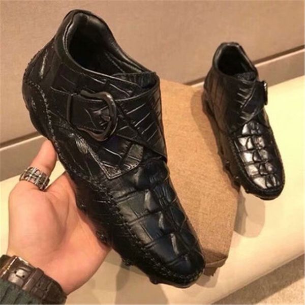 new men's shoes fashion crocodile pattern men's high help shoes fashion short boots leisure soft boots, Black
new men's shoes fashion crocodile pattern men's high help shoes fashion short boots leisure soft boots, Black