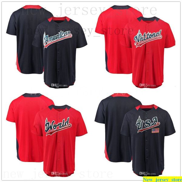 2018 all-star american league navy national league baseball jerseys stitched red game home run derby team jersey usa world futures, Blue;black
2018 all-star american league navy national league baseball jerseys stitched red game home run derby team jersey usa world futures, Blue;black