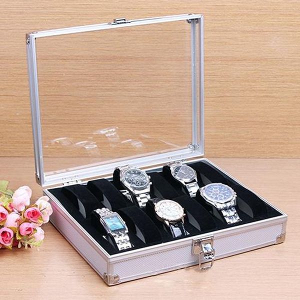 6/12 grid slots jewelry wrist watches holder display storage box aluminium case dropshipping, Black;blue
6/12 grid slots jewelry wrist watches holder display storage box aluminium case dropshipping, Black;blue