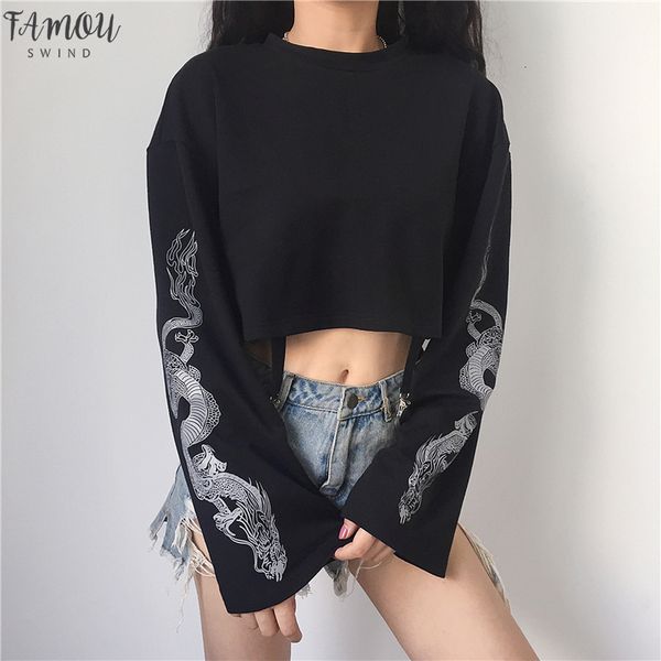 женщины дамы с длинным рукавом дракон печати осень v шеи теплый crop tops пуловер t shirt drop доставка, White
женщины дамы с длинным рукавом дракон печати осень v шеи теплый crop tops пуловер t shirt drop доставка, White