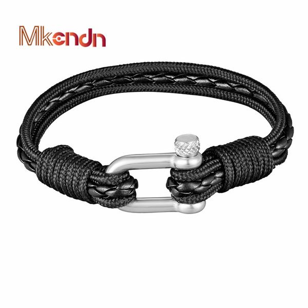 mkendn new fashion sport camping parachute leather bracelet stainless steel wristband men jewelry pulseras, Red;blue
mkendn new fashion sport camping parachute leather bracelet stainless steel wristband men jewelry pulseras, Red;blue