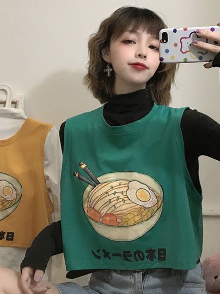 women vest spring autumn new short japanese kawaii vest sleeveless cute women clothing, Black;white
women vest spring autumn new short japanese kawaii vest sleeveless cute women clothing, Black;white
