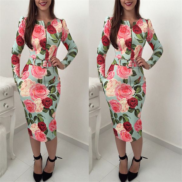 flora printed women dresses with sashes vintage style elegant slim long sleeved zipper crew neck bodycon dresses fashion women party dresses, White;black
flora printed women dresses with sashes vintage style elegant slim long sleeved zipper crew neck bodycon dresses fashion women party dresses, White;black