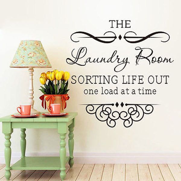 

the laundry room wall diy quote words decal sticker vinyl art room decor mural