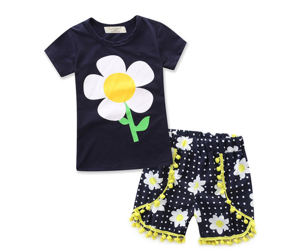 summer girl clothing sets girl cute flowers short sleeve shirt + shorts 2 piece sets fashion girls clothes suit, White
summer girl clothing sets girl cute flowers short sleeve shirt + shorts 2 piece sets fashion girls clothes suit, White