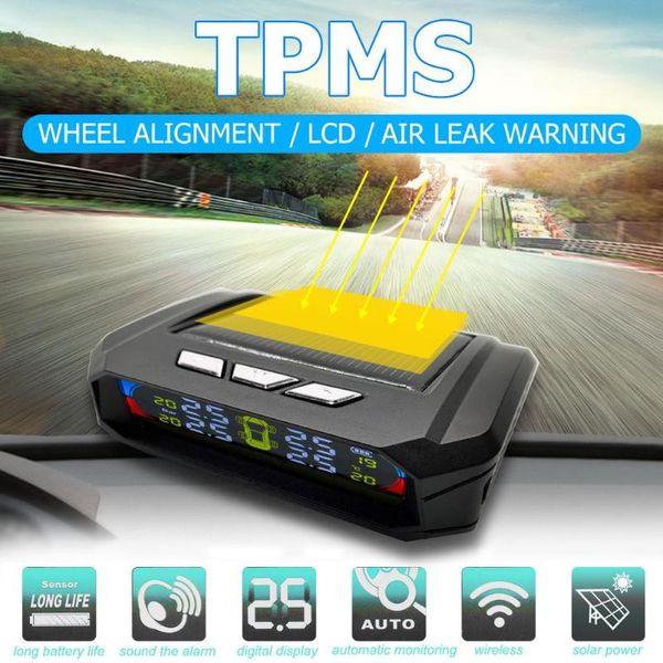 car tpms solar lcd display auto tyre tire pressure monitoring system tyre temp security alarm with 4 pressure sensors
car tpms solar lcd display auto tyre tire pressure monitoring system tyre temp security alarm with 4 pressure sensors