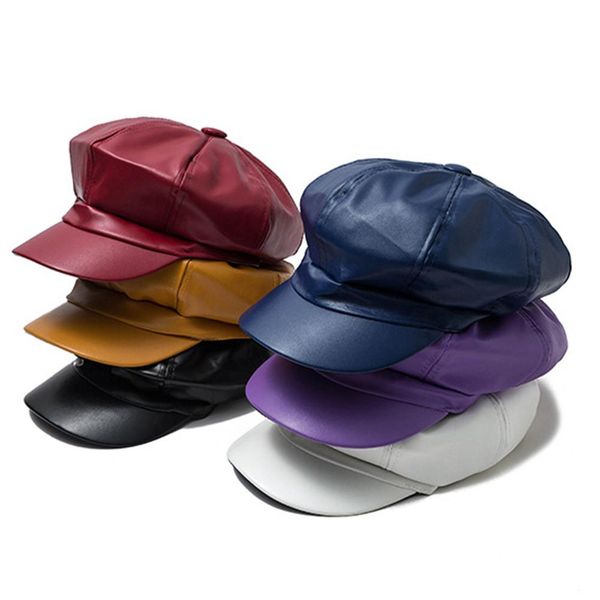 kuulee women fashion all match british style octagonal pu beret hat beret 56-58cm wide brim, Blue;gray
kuulee women fashion all match british style octagonal pu beret hat beret 56-58cm wide brim, Blue;gray