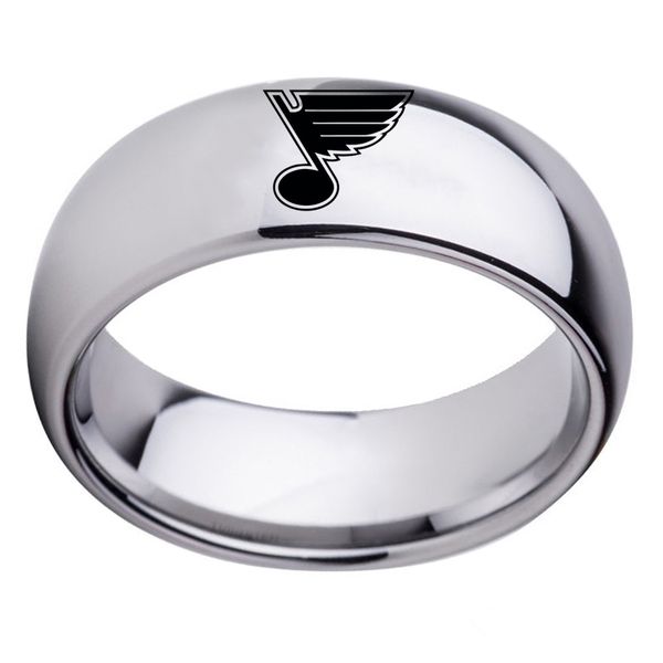8mm fashion europe and the united states hockey team blues team logo stainless steel male ring 5colors waterproof ring, Silver
8mm fashion europe and the united states hockey team blues team logo stainless steel male ring 5colors waterproof ring, Silver