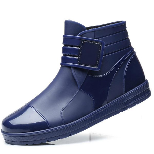 Fashion PVC Waterproof RainBoots Waterproof Flat Shoes Men Black Rainboots Blue Rubber Ankle Boots Buckle Botas
Fashion PVC Waterproof RainBoots Waterproof Flat Shoes Men Black Rainboots Blue Rubber Ankle Boots Buckle Botas