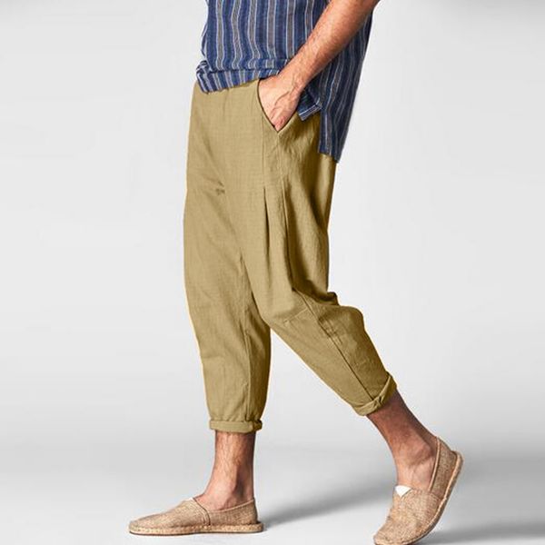 2019 cotton linen casual harem pants men jogger men's summer new style simple and fashionable pure cotton and linen trousers 413, Black
2019 cotton linen casual harem pants men jogger men's summer new style simple and fashionable pure cotton and linen trousers 413, Black