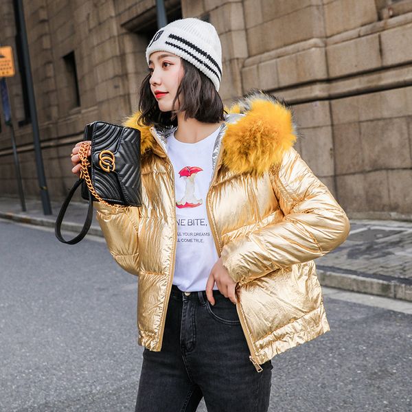 causal glossy down parkas women winter jacket cotton padded warm thicken colored fur collar long coats down parkas, Black
causal glossy down parkas women winter jacket cotton padded warm thicken colored fur collar long coats down parkas, Black