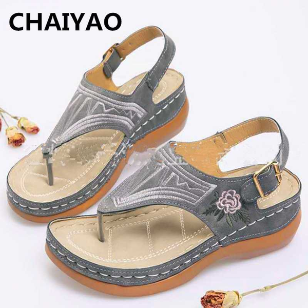 women's sandals embroider soft sole buckle strap casual ladies footwear vintage folder toe flatform comfortable women sandals, Black
women's sandals embroider soft sole buckle strap casual ladies footwear vintage folder toe flatform comfortable women sandals, Black