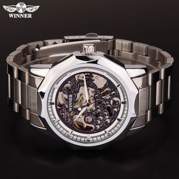 winner gold watch mens skull watch automatic mechanical watch steel strap, Slivery;brown
winner gold watch mens skull watch automatic mechanical watch steel strap, Slivery;brown