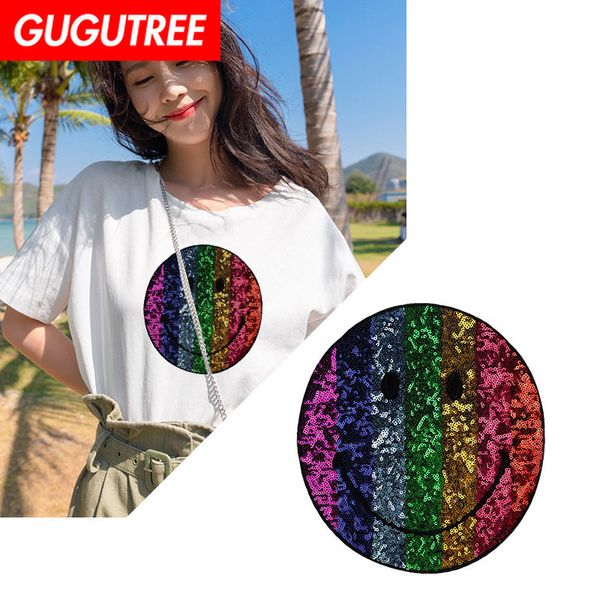 gugutree sequins embroidery big smile patch animal cartoon patches badges applique patches for clothing dxl-37, Black 
gugutree sequins embroidery big smile patch animal cartoon patches badges applique patches for clothing dxl-37, Black