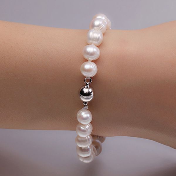 jyx natural 8-10mm white round freshwater pearl bracelet men women 7.5, Golden;silver
jyx natural 8-10mm white round freshwater pearl bracelet men women 7.5, Golden;silver