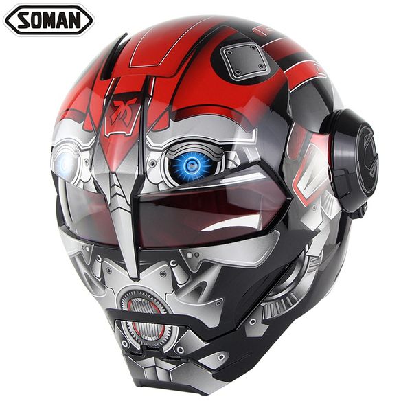 soman iron man helmet flip up motorcycle helmet robot style motor bike casque dot approval sm515
soman iron man helmet flip up motorcycle helmet robot style motor bike casque dot approval sm515
