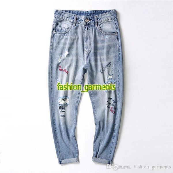 2019 new personality fashion mens casual pants street men holes jeans pants fashion stylist mens light blue trousers
2019 new personality fashion mens casual pants street men holes jeans pants fashion stylist mens light blue trousers