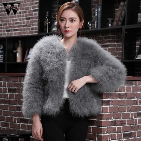 womail 2017 new fashion women faux fur ostrich feather soft fur coat jacket fluffy winter xmax no30, Black
womail 2017 new fashion women faux fur ostrich feather soft fur coat jacket fluffy winter xmax no30, Black