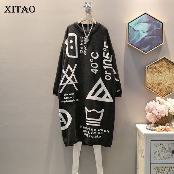 xitao knitted geometrical sweater women pullover 2019 autumn letter small fresh o neck full sleeve casual style sweater wld2605, White;black
xitao knitted geometrical sweater women pullover 2019 autumn letter small fresh o neck full sleeve casual style sweater wld2605, White;black