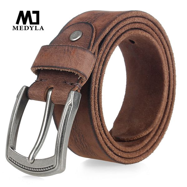 medyla cowhide men's pin buckle belt vintage luxury men's jeans belt full grain leather belts ceinture cintos waist girdle, Black;brown
medyla cowhide men's pin buckle belt vintage luxury men's jeans belt full grain leather belts ceinture cintos waist girdle, Black;brown