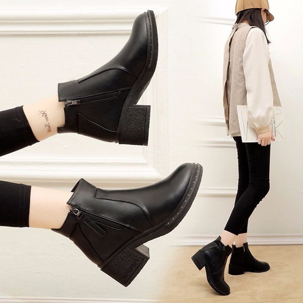 boots 2019 new style new fashion women zipper soild round toe square heel casual party boots zapatos de mujer #30, Black
boots 2019 new style new fashion women zipper soild round toe square heel casual party boots zapatos de mujer #30, Black