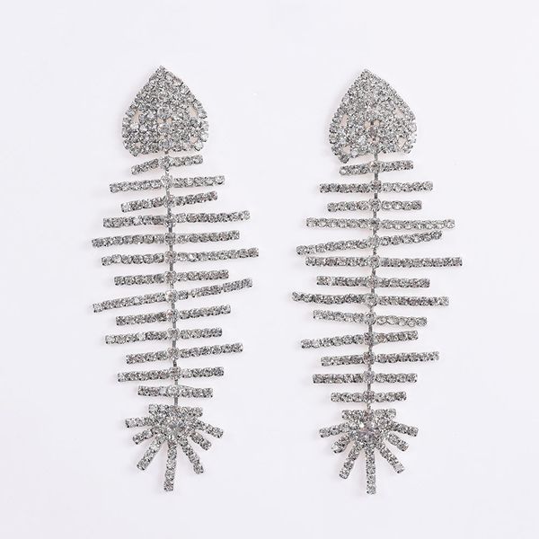 2019 new crystal rhinestone fish za earrings jewelry women's multi-layer long tassel big drop earrings for women wedding bridal, Golden
2019 new crystal rhinestone fish za earrings jewelry women's multi-layer long tassel big drop earrings for women wedding bridal, Golden