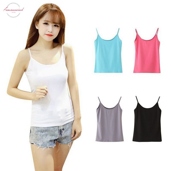 tank women summer casual camisoles womens t shirt spaghetti strap cropped vest female camis synthetic cotton fashion, White
tank women summer casual camisoles womens t shirt spaghetti strap cropped vest female camis synthetic cotton fashion, White