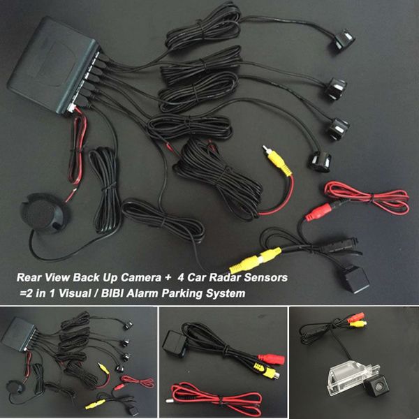 2 in 1 visual / bibi alarm parking system for qashqai j10 j11 / dualis - car parking radar sensors + car rear back camera
2 in 1 visual / bibi alarm parking system for qashqai j10 j11 / dualis - car parking radar sensors + car rear back camera