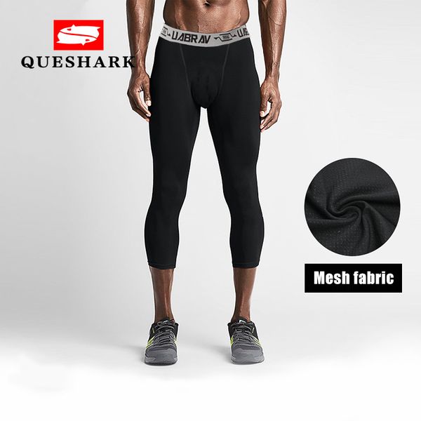 men mesh quick dry basketball tights sports fitness compression cropped pants running training trousers, Black;blue
men mesh quick dry basketball tights sports fitness compression cropped pants running training trousers, Black;blue