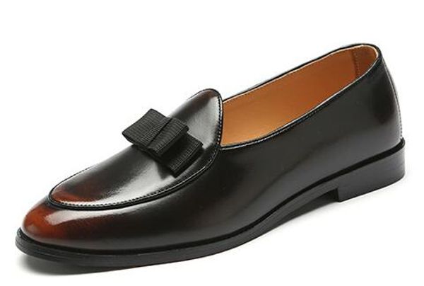 new style pointed toe leather shoes men elegant formal shoes large size fashion slip-on dress shoes, Black
new style pointed toe leather shoes men elegant formal shoes large size fashion slip-on dress shoes, Black