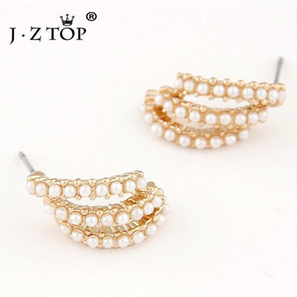 jzwomen exquisite imitation pearl stud earrings irregular geometric metal earrings fashion brincos para as mulheres, Golden;silver
jzwomen exquisite imitation pearl stud earrings irregular geometric metal earrings fashion brincos para as mulheres, Golden;silver