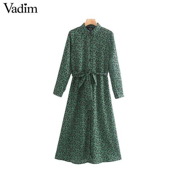vadim women retro print midi dress sashes long sleeve turn down collar female casual vintage mid calf dresses vestidos qc696, Black;gray
vadim women retro print midi dress sashes long sleeve turn down collar female casual vintage mid calf dresses vestidos qc696, Black;gray