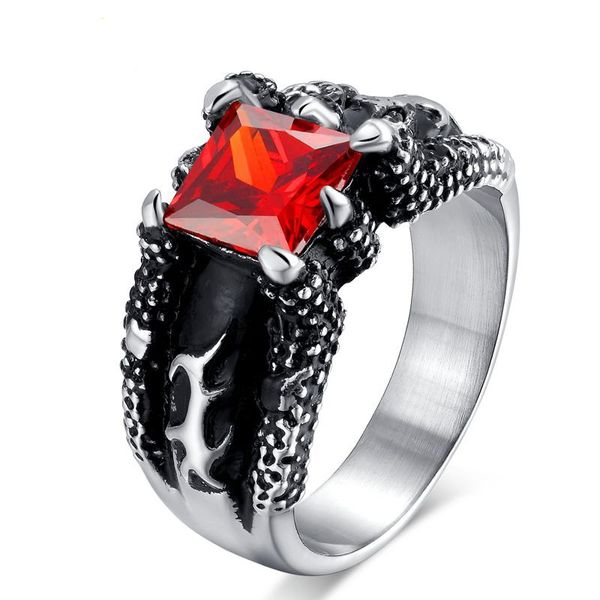 steel red color fashion simple men's gemstone rings stainless steel zircon claw ring jewelry gift for men boys j022, Golden;silver
steel red color fashion simple men's gemstone rings stainless steel zircon claw ring jewelry gift for men boys j022, Golden;silver