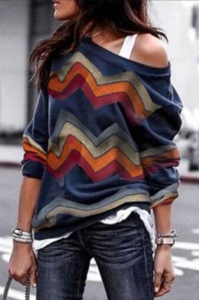 women wave snake off shoulder blouse thin section sweater boho summer stretch loose long sleeve shirts jumper blouses, White;black
women wave snake off shoulder blouse thin section sweater boho summer stretch loose long sleeve shirts jumper blouses, White;black