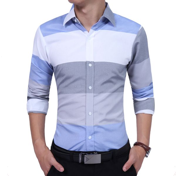 brand 2018 fashion male shirt long-sleeves hit color stripes casual shirt mens dress shirts slim men xxl, White;black
brand 2018 fashion male shirt long-sleeves hit color stripes casual shirt mens dress shirts slim men xxl, White;black