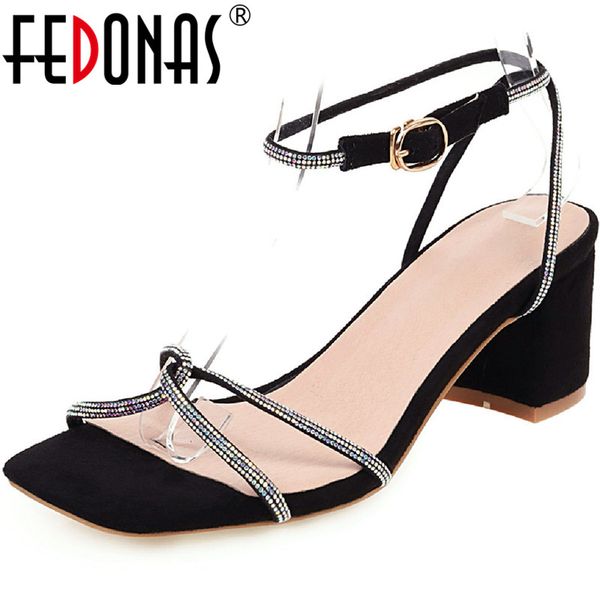 fedonas glitters fashion women sandals 2020 new fashion rhinestone summer shoes woman consise square heeled sweet shoes woman, Black
fedonas glitters fashion women sandals 2020 new fashion rhinestone summer shoes woman consise square heeled sweet shoes woman, Black