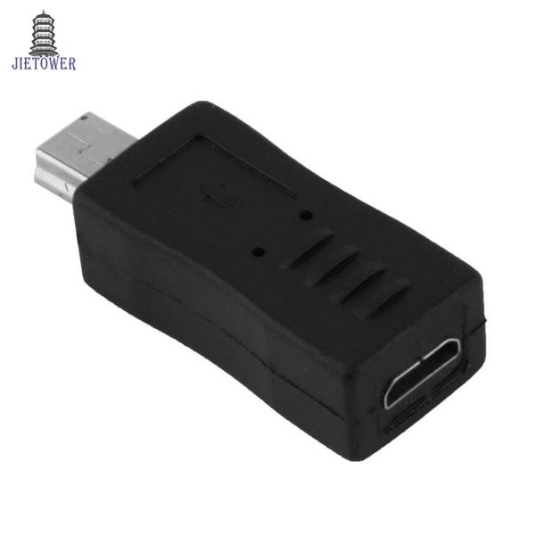 black micro usb female to mini usb male adapter connector converter adaptor brand ing 
black micro usb female to mini usb male adapter connector converter adaptor brand ing