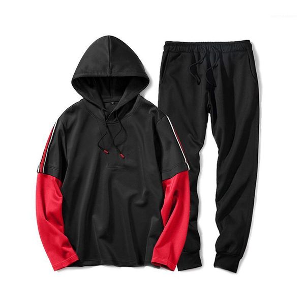 casual striped loose sports long sleeved hooded pullover fashion mens tracksuits fake two mens designer tracksuits panelled 2 piece pants, Gray
casual striped loose sports long sleeved hooded pullover fashion mens tracksuits fake two mens designer tracksuits panelled 2 piece pants, Gray