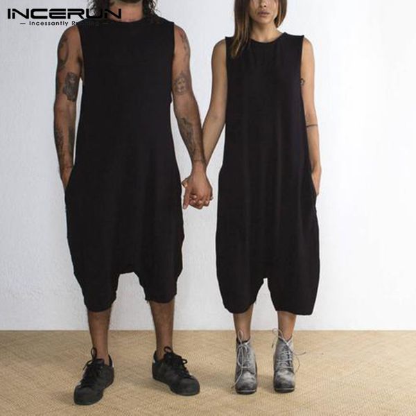 mens rompers solid color sleeveless casual jumpsuit pants hiphop streetwear women playsuits men overalls plus size 2019 incerun, Black
mens rompers solid color sleeveless casual jumpsuit pants hiphop streetwear women playsuits men overalls plus size 2019 incerun, Black