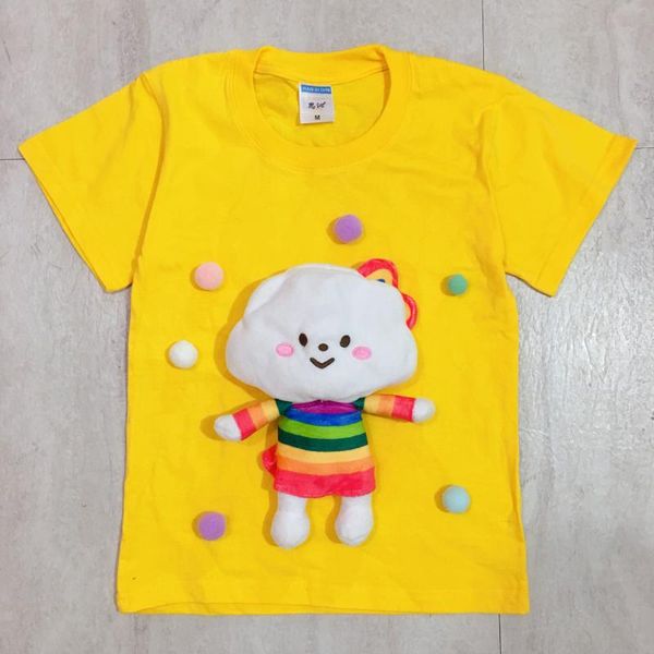 tide brand summer short-sleeved high street loose three-dimensional rainbow baiyun girlfriends outfit parent-child t-shirt, Blue
tide brand summer short-sleeved high street loose three-dimensional rainbow baiyun girlfriends outfit parent-child t-shirt, Blue