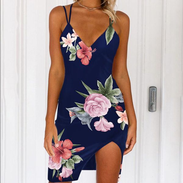 new women polyester splitted backless bodycon short dresses floral v-neck spaghetti straps dress, Black;gray
new women polyester splitted backless bodycon short dresses floral v-neck spaghetti straps dress, Black;gray