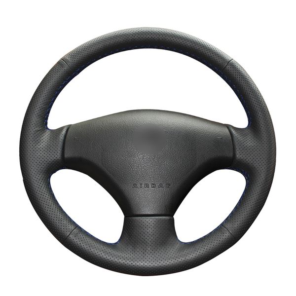 hand-stitched black artificial leather car steering wheel covers for 206 2007-2009 207 c2
hand-stitched black artificial leather car steering wheel covers for 206 2007-2009 207 c2
