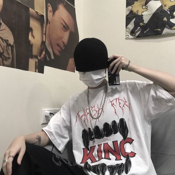 casual female male black streetwear print casual loose o-neck t-shirt women men cool tee female japanese style, White
casual female male black streetwear print casual loose o-neck t-shirt women men cool tee female japanese style, White